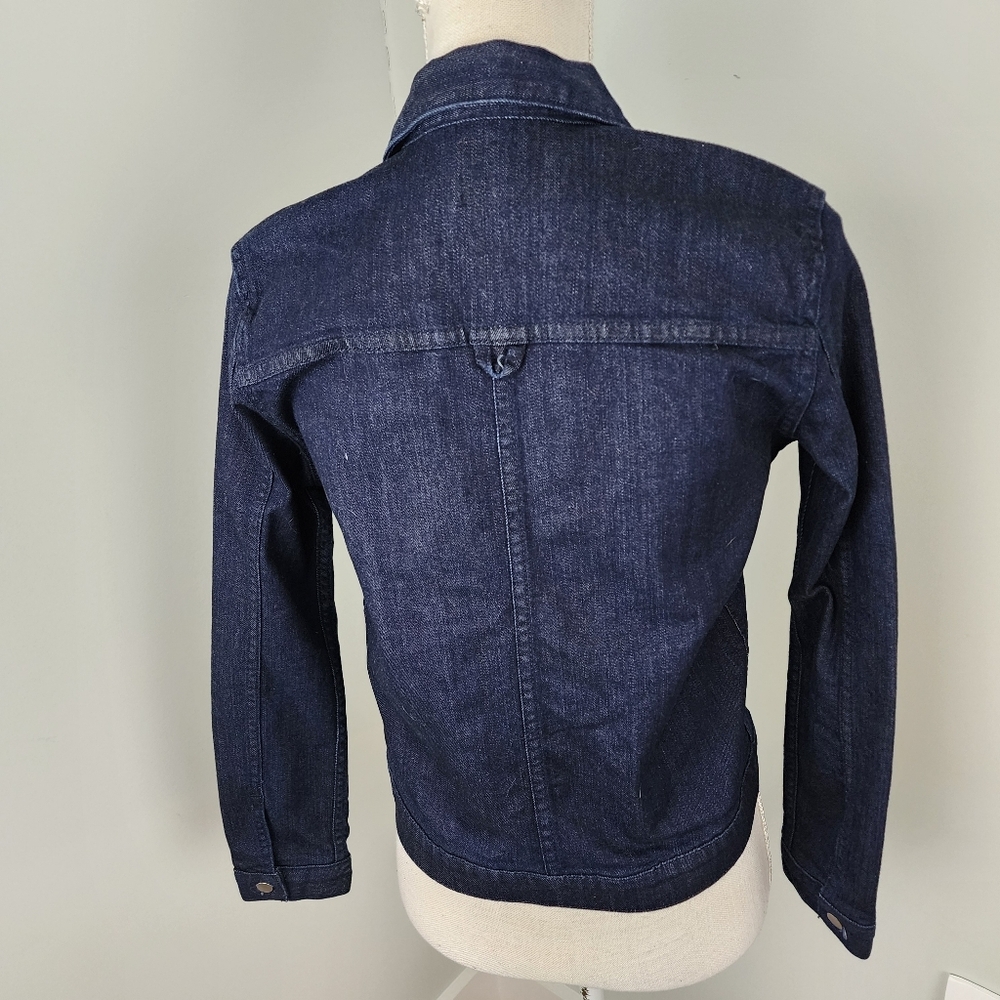 Kate Spade Saturday Dark Blue Denim Button Up Jacket Size XS - Picture 4 of 8